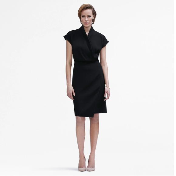 MM.LaFleur Dresses & Skirts - MM La Fleur Tory Dress Faux Wrap Office Black Size 6
